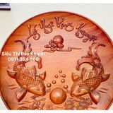  Đĩa cảnh Lý Ngư Vọng Nguyệt 