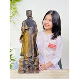  Tượng Gia Cát Lượng Khổng Minh gỗ mun hoa (60cm) 