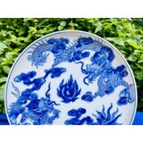  Sieu Thi Bao Khanh-Đĩa cảnh men rạn họa tiết song long 