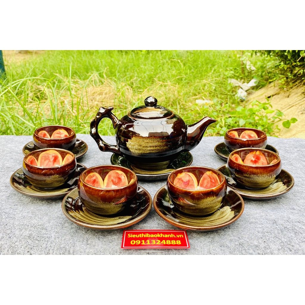  Bộ ấm chén hỏa biến lòng hoa 