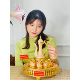  Bộ ấm chén hoàng gia chất liệu hợp kim đồng cực sang trọng 