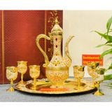  Bộ ấm chén hợp kim đồng dáng hoàng gia-Siêu thị Bảo Khánh 