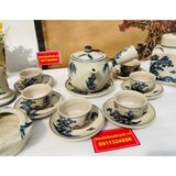  Bộ Ấm Trà Men Rạn Men Lam Vẽ Sơn Thủy Kèm Phụ kiện BKCEVN-8001 