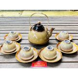  Bộ ấm chén hỏa biến gốm sứ Bát Tràng _SieuThiBaoKhanh 