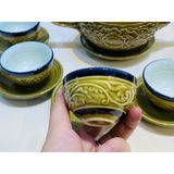  [HÀNG CHÍNH HÃNG]-Bộ ấm men màu xuất xứ Bát Tràng 