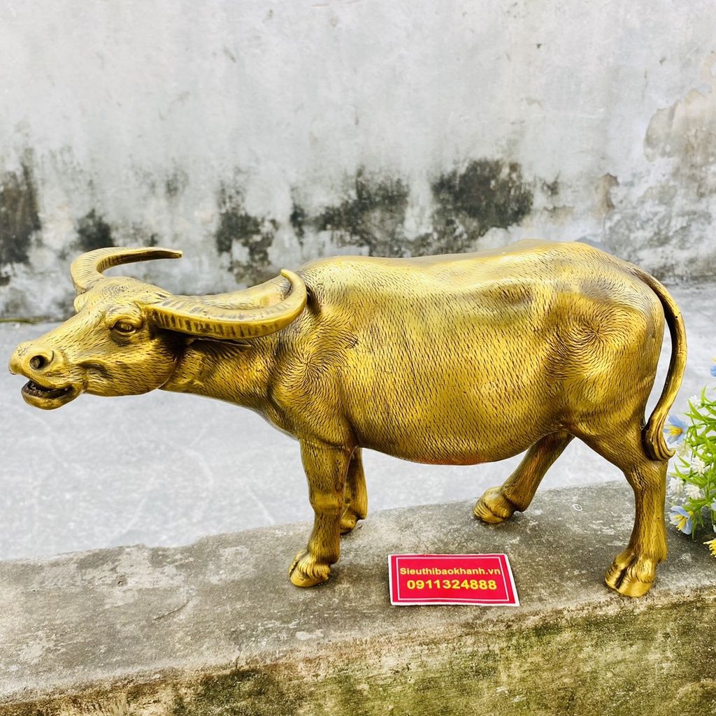  Trâu đồng phong thủy cao cấp 30 cm-mỹ nghệ bảo khánh 