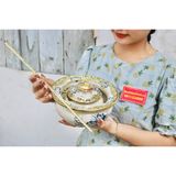  Bộ điếu bát men rạn Bát Tràng vẽ Hoa Sen cao cấp BKCE-001360VN-1415 