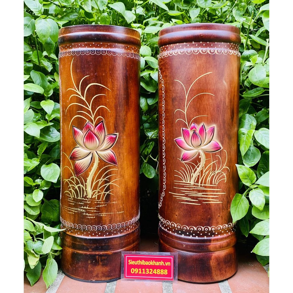  Cặp ống đựng nhan hoa sen-sieuthibaokhanh 