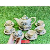  Bộ ấm chén họa tiết vẽ vàng cây tùng 