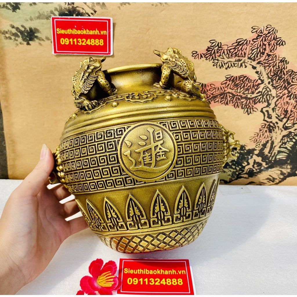  Tụ Bảo Tứ Thiềm Thừ Chất Liệu Đồng Cao Cấp 13cm-Mỹ Nghệ Bảo Khánh 