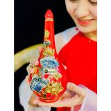  Nậm rượi gốm đắp nổi Bát Tràng chính hãng 18 cm0 