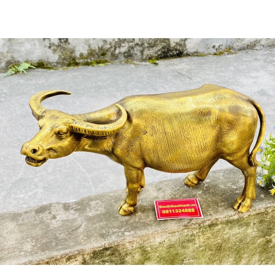  Trâu đồng phong thủy cao cấp 30 cm-mỹ nghệ bảo khánh 