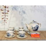  Bộ ấm chén,ấm trà Đẹp men rạn Bát Tràng cao cấp 400ml 