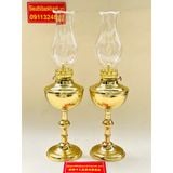  Cặp đèn dầu đồng cao cấp-Bảo Khánh Việt Nam 25cm 