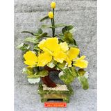  Chậu hoa vàng chất liệu đá ngọc 