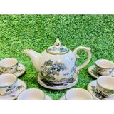  Bộ ấm chén họa tiết vẽ vàng cây tùng 