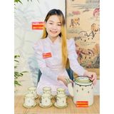  [BÁT TRÀNG CHÍNH HÃNG]-Bộ tích men màu cao cấp 1,5l 