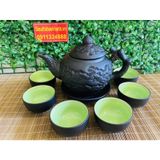  Bộ ấm chén tử sa lòng xanh-Ấm chén Bảo Khánh 