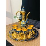  Bộ ấm chén hợp kim đồng dáng hoàng gia 