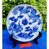  Sieu Thi Bao Khanh-Đĩa cảnh men rạn họa tiết song long 