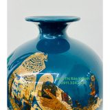  Bình hút lộc Bát Tràng Hoa Phù Dung vẽ vàng cao 25cm 