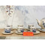  Bộ ấm chén,ấm trà Đẹp men rạn Bát Tràng cao cấp 400ml 