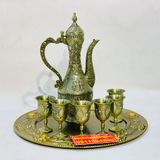  [SALE SẬP SÀN DỊP TẾT]-Bộ Ấm Chén Đồng Dáng Hoàng Gia-Bảo Khánh Việt Nam 750ml 