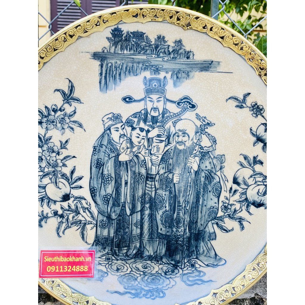  Đĩa cảnh tam đa bọc đồng -Siêu Thị Bảo Khánh 