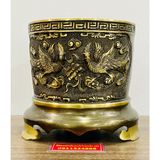  Bát đựng hương đồng long phụng 