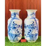  Lục bình men lam vẽ phong cảnh 