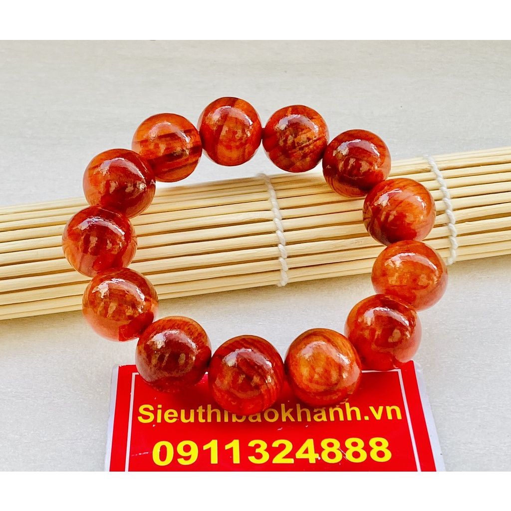 Chuỗi Vòng Tay Gỗ huyết long Chuẩn Vân Tự Nhiên 13 Hạt-Siêu Thị Bảo Khánh 