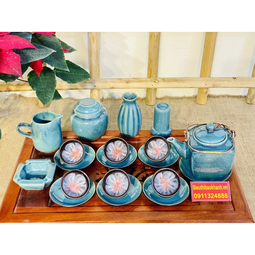  Bộ Ấm Trà Hỏa Biến Lòng Hoa Kèm Phụ Kiện BKCEVN-8004 