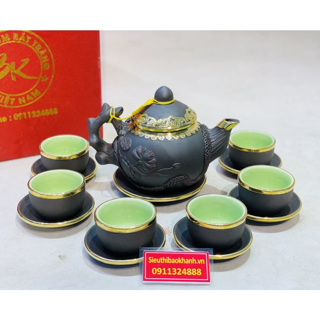  Bộ ấm chén tử xa bọc vàng 