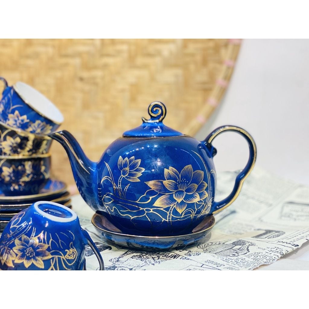  Bộ ấm chén,ấm trà Đẹp chính hãng Bát Tràng-Gốm sứ Bảo Khánh 