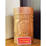  Đồ gỗ Bảo Khánh -Hũ đựng chè tứ quý gỗ hương 