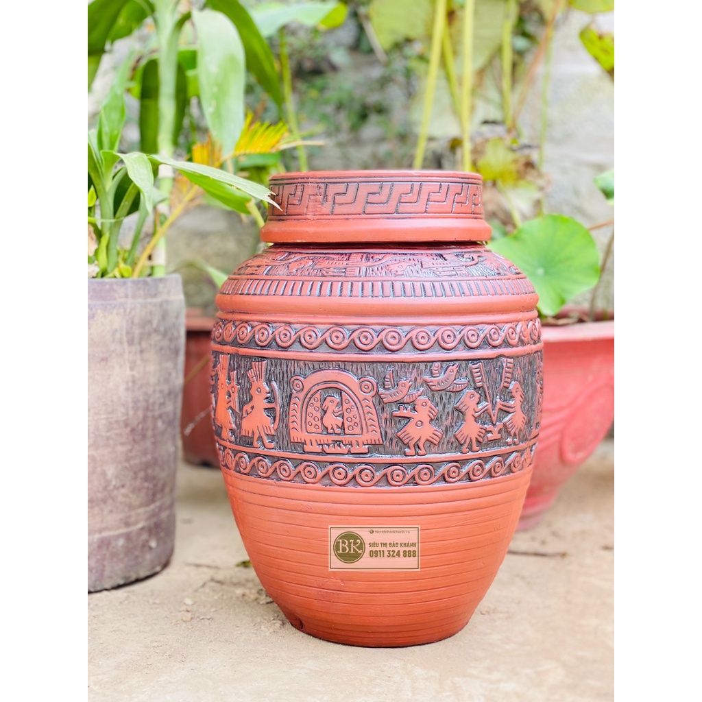  Chum Sành Trống Đồng Đông Sơn Âu Lạc-Siêu Thị Bảo Khánh 10L 