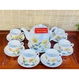  Bộ ấm  chén Bát Trangf họa tiết hoa hướng dương 