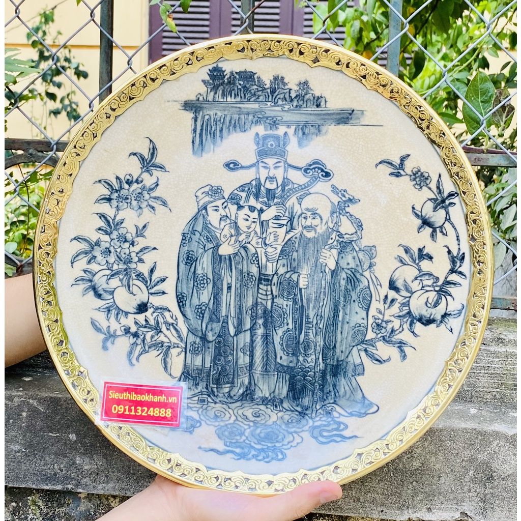  Đĩa cảnh tam đa bọc đồng -Siêu Thị Bảo Khánh 