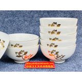  [Bán Lẻ] Bát ăn cơm gốm sứ Bát Tràng Hoa Sen Vẽ Vàng Cao Cấp 