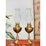  Đèn dầu Đồng phong thủy cao cấp 25cm 