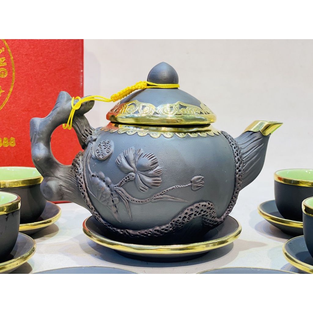  Bộ ấm chén tử xa bọc vàng 