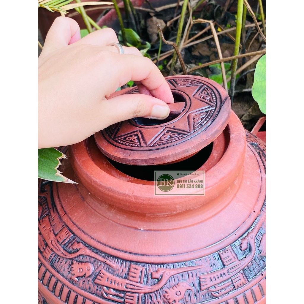  Chum Sành Trống Đồng Đông Sơn Âu Lạc-Siêu Thị Bảo Khánh 10L 