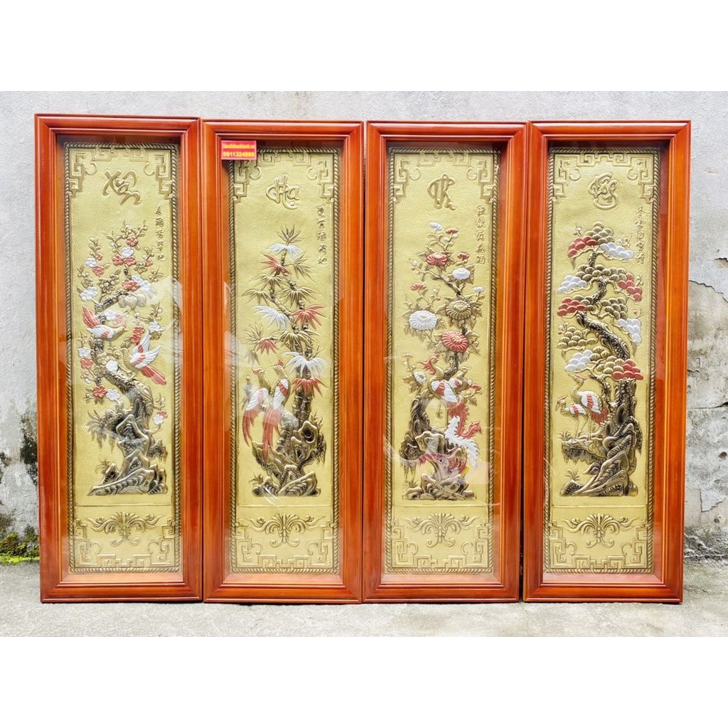  Tranh treo,tranh phong thủy trang trí phòng khách chất liệu đồng cao cấp 