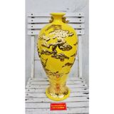  Bình hút lộc Bát Tràng đắp nổi vẽ vàng 42cm 