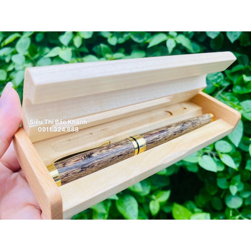  Baokhanh- Bút gỗ viền vàng 