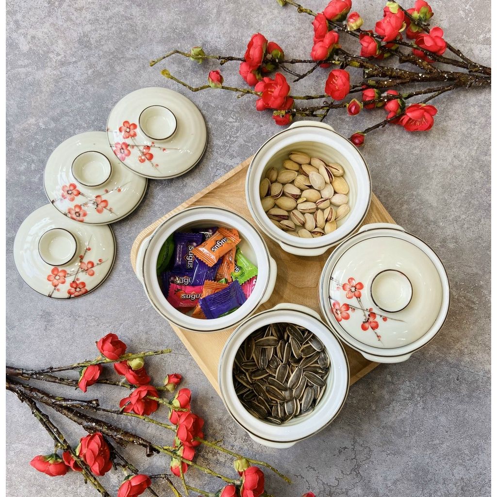  [Mẫu Mới Nhất 2022] Khay Mứt Tết / Khay Bánh Kẹo Phong Cách Châu Âu / Gốm Sứ Thủ Công Cao Cấp Cực Sang Trọng 