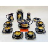  Bộ ấm chén,ấm trà tử sa Bát Tràng cao cấp kèm phụ kiện 350ml 