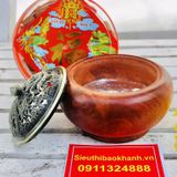  Xông trầm chế tác từ gỗ hương-nắp trạm trổ long phụng tinh xảo (loại 10cm) 