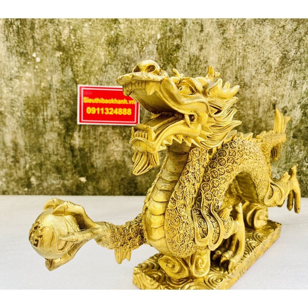  TƯỢNG RỒNG ĐỒNG PHONG THỦY CAO CẤP 33CM-PHONG THỦY BÁO KHÁNH 