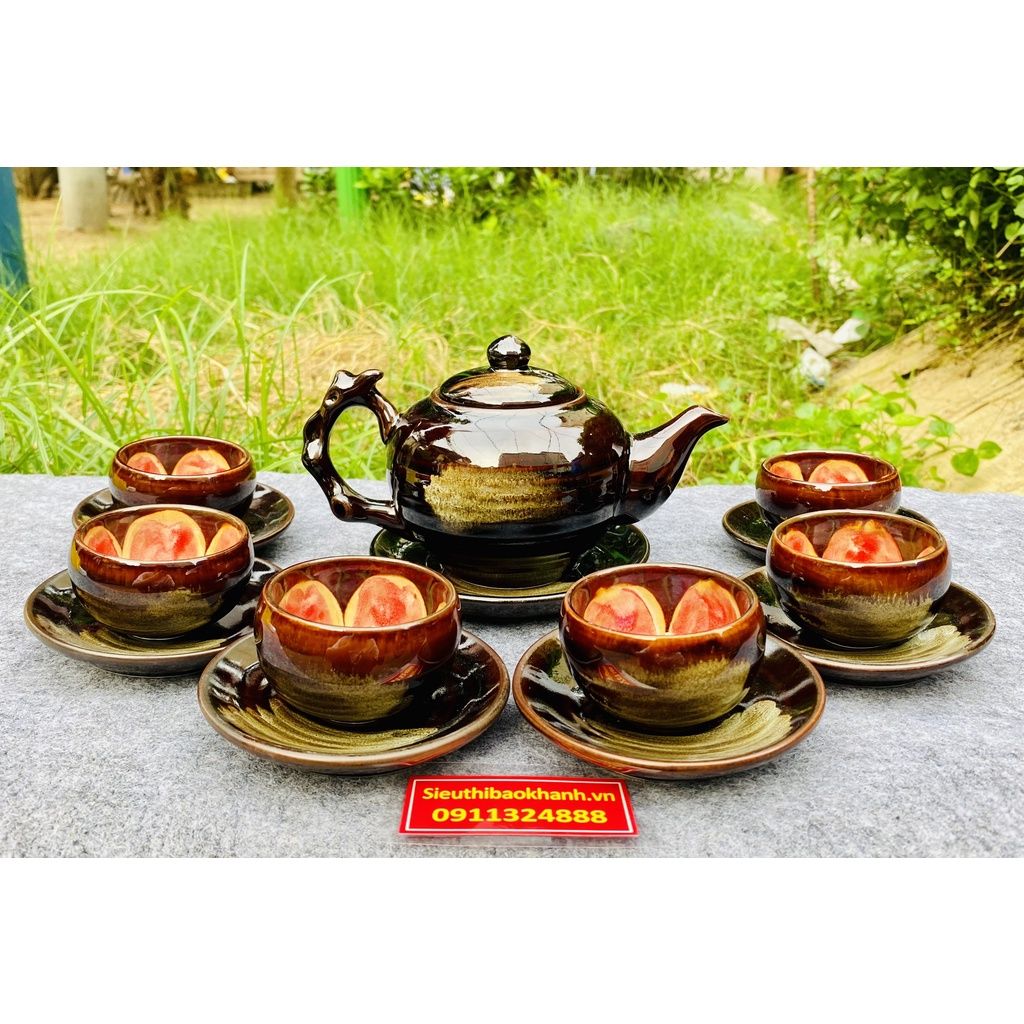  Bộ ấm chén hỏa biến lòng hoa 